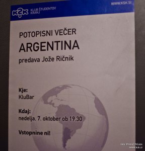 Potopisni večer - Argentina